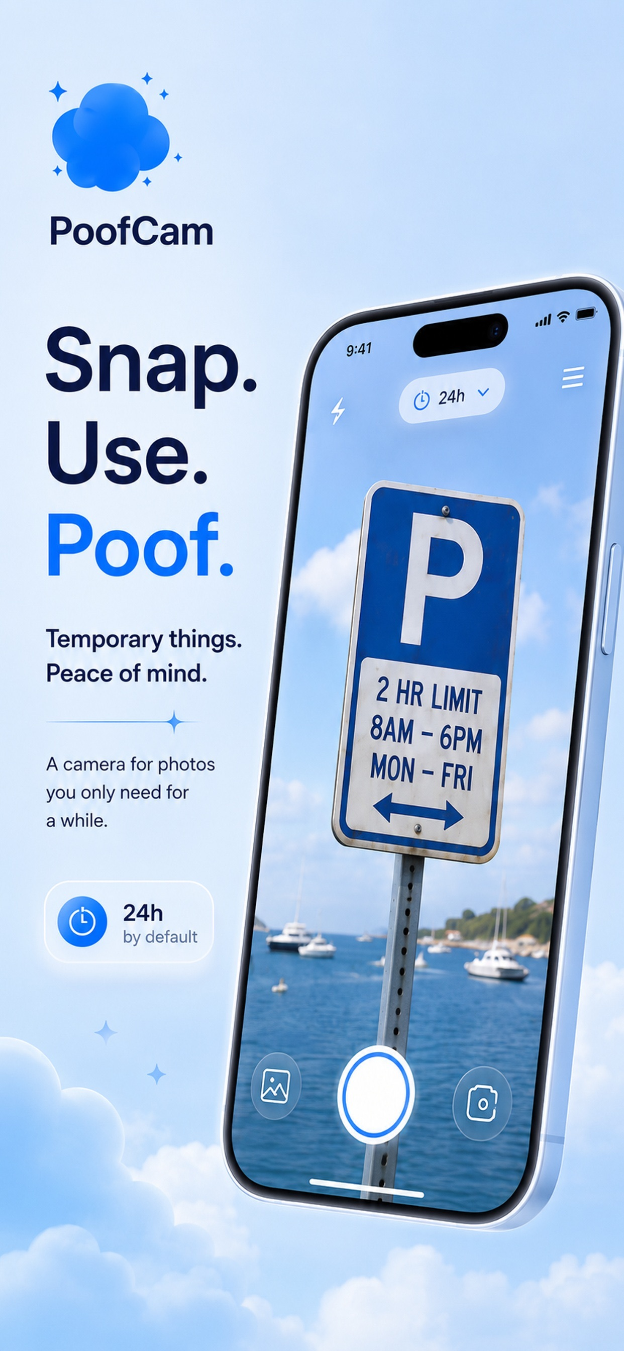PoofCam — Snap. Use. Poof.