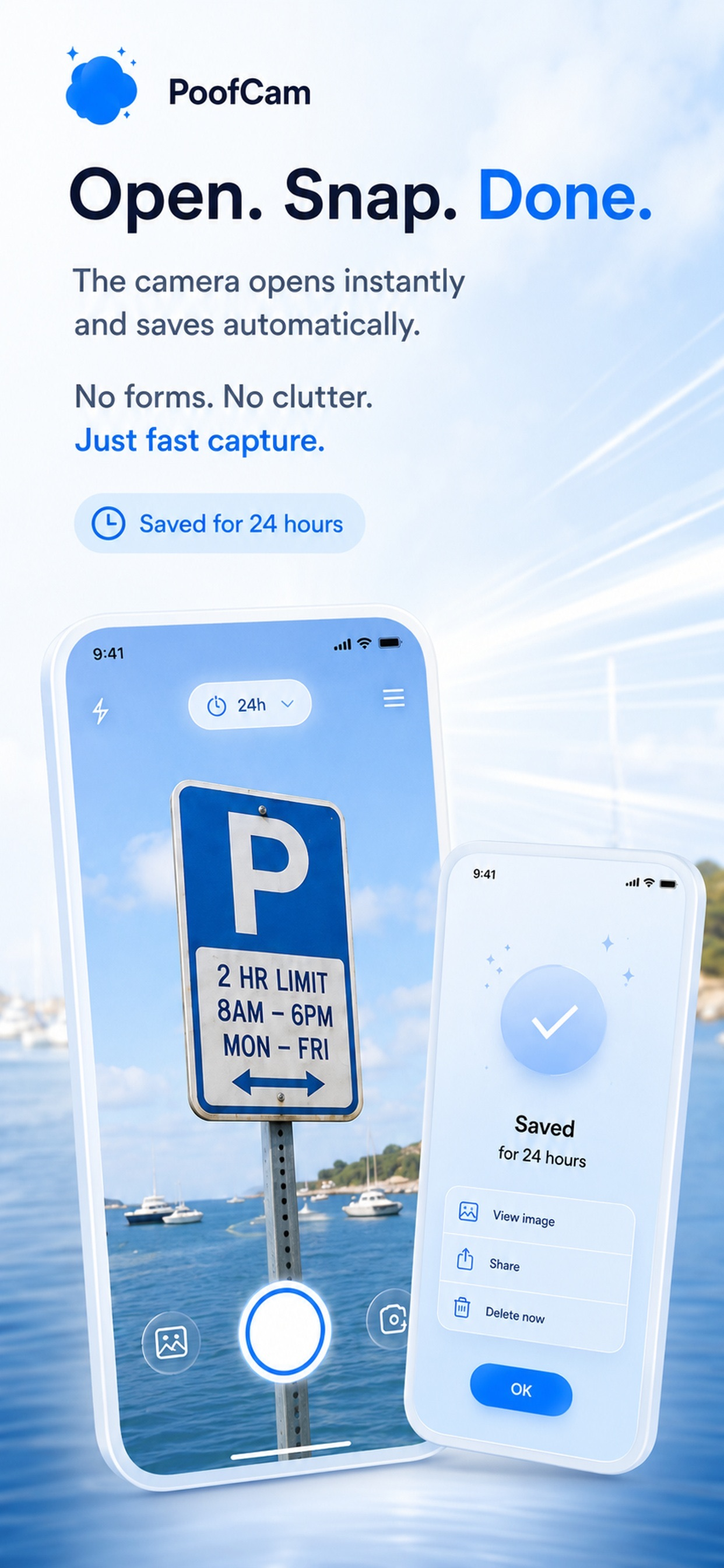 PoofCam — private by design, on your device